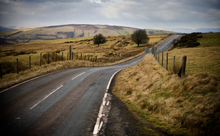 One road we’ll be driving, near Brecon